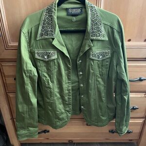 Christine Alexander stretch jean jacket